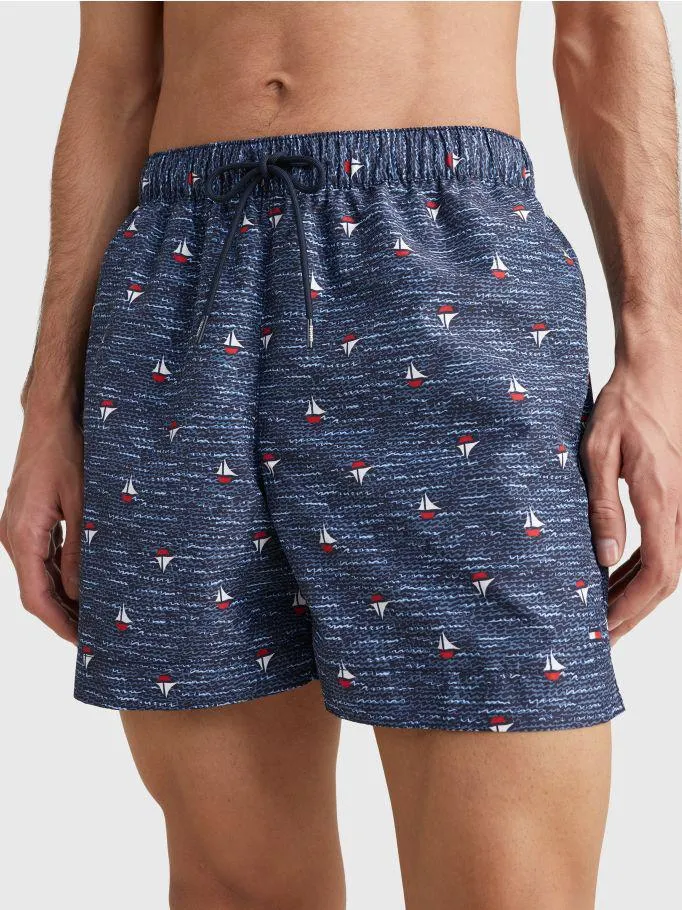 Essential Print Mid Length Swim Shorts