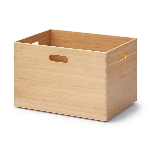 Stackable Rectangular Bamboo Box L