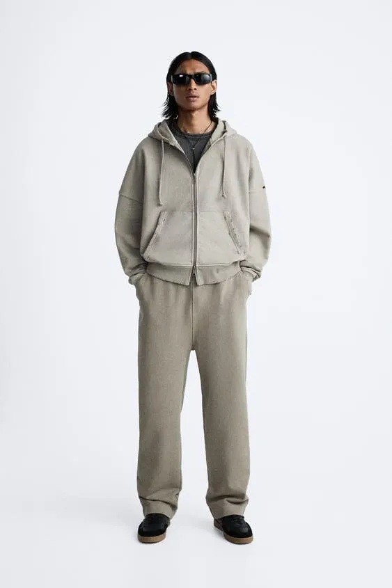 FADED HOODIE WITH ZIP