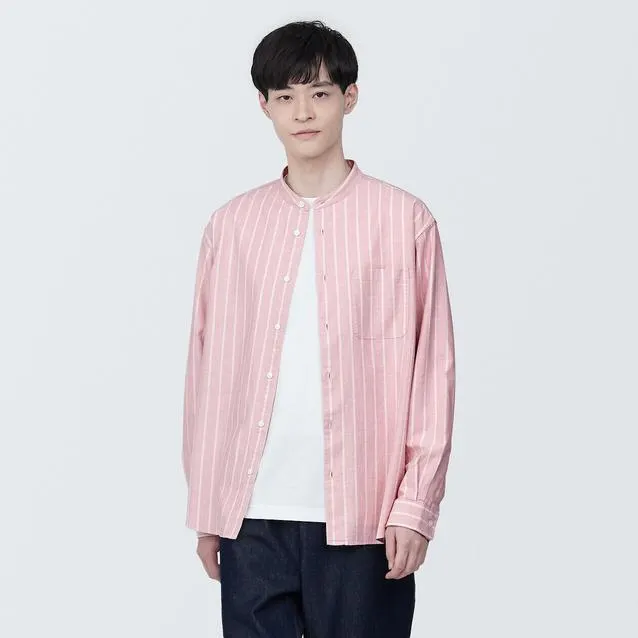 Washed Oxford Button Down Long Sleeve Shirt