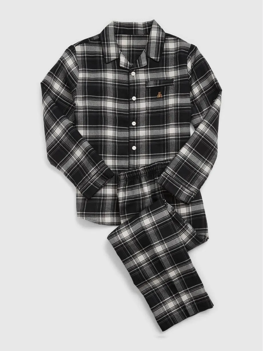 Kids Recycled Plaid PJ Set
