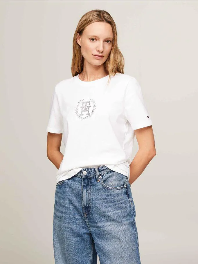 TH Monogram Crew Neck T-Shirt