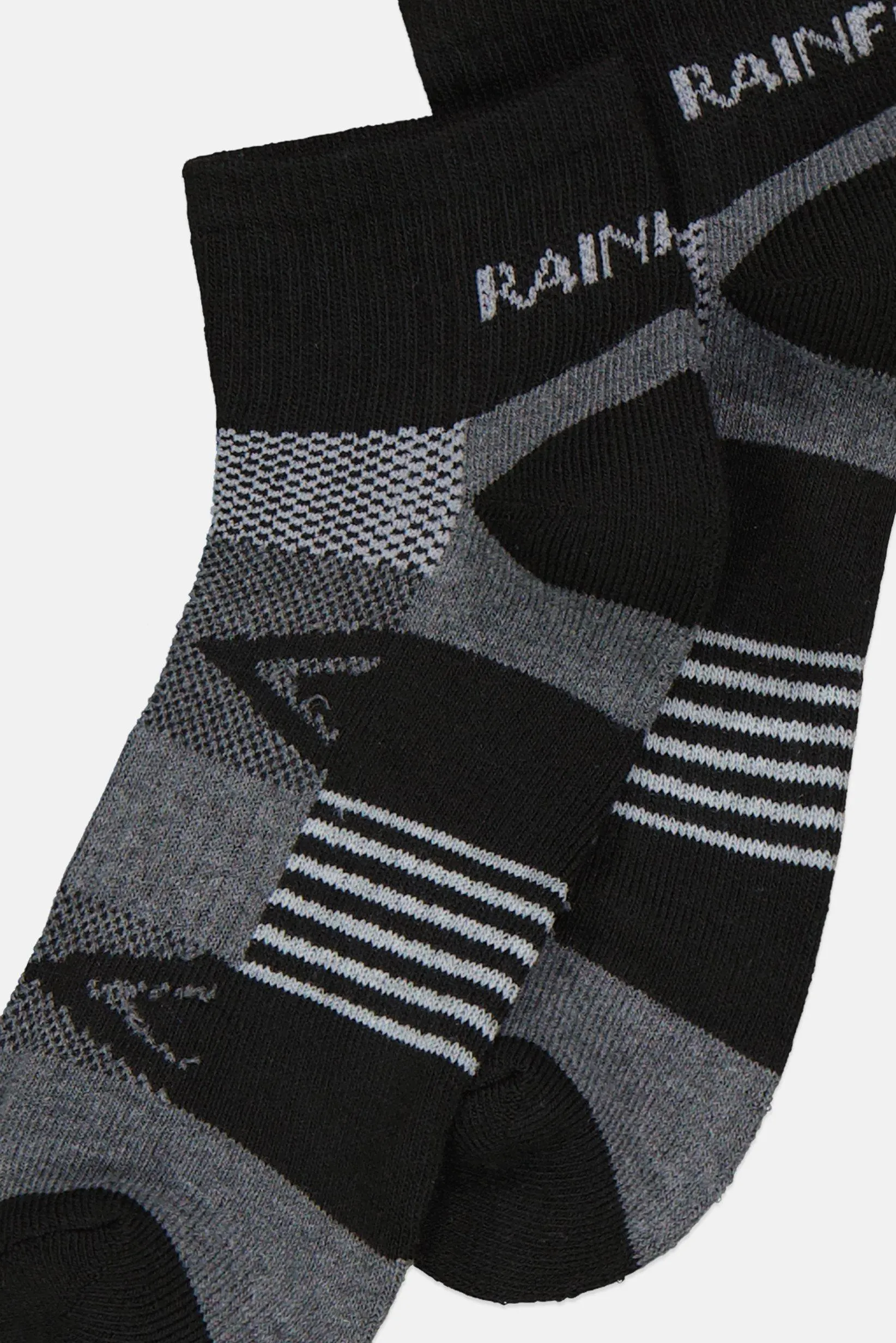 Men 8 Pairs Athletic Quarter Socks, Black Combo