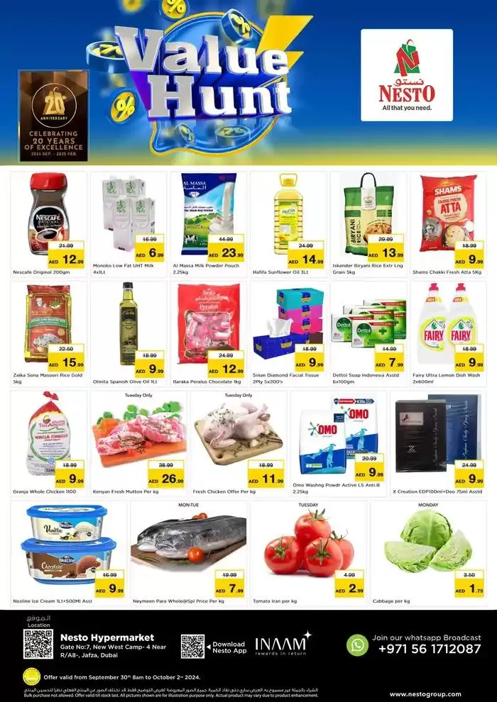 Value Hunt Nesto Jafza Dubai from 30 September to 2 October 2024 - Offers page 1