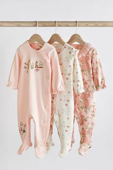 Baby Sleepsuits 3 Pack (0mths-2yrs)