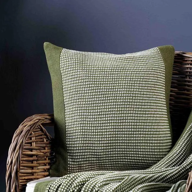 binky knitted cushion cover 45x45cm-green