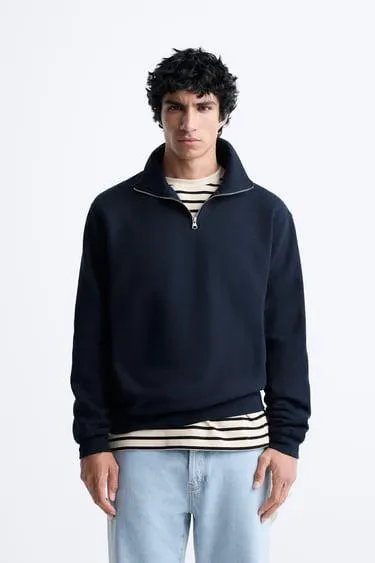 QUARTER-ZIP SWEATSHIRT