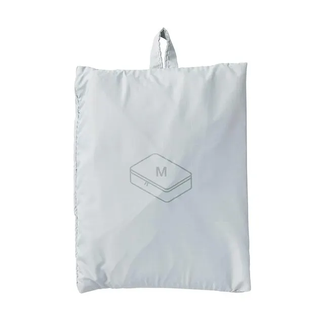 Recycled Nylon Gusset Case, W 26 x D 40 x H 10 cm, M, Light Grey