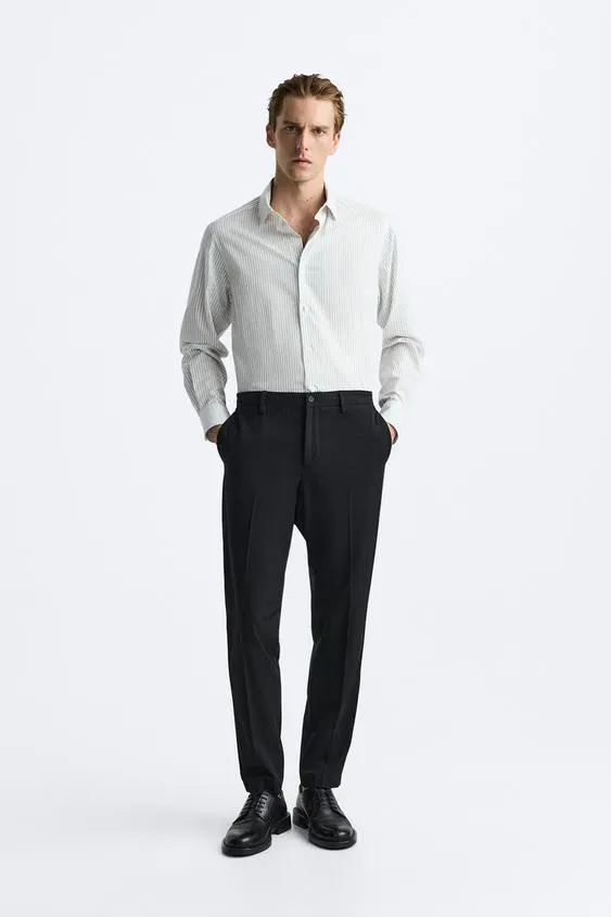 STRIPED COTTON - LYOCELL SHIRT