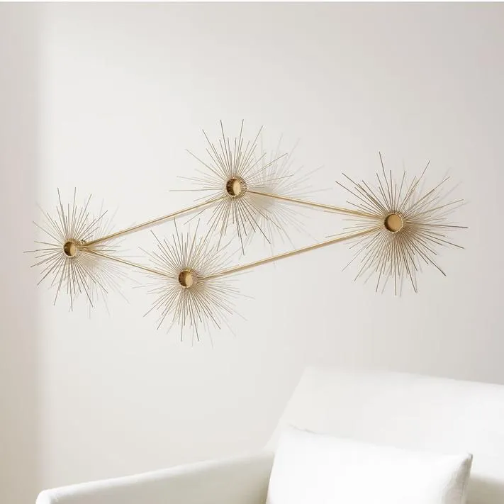 Brass Starburst Wall Art