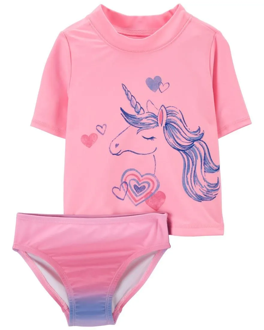 Carter's Unicorn 2-Piece Rashguard Set