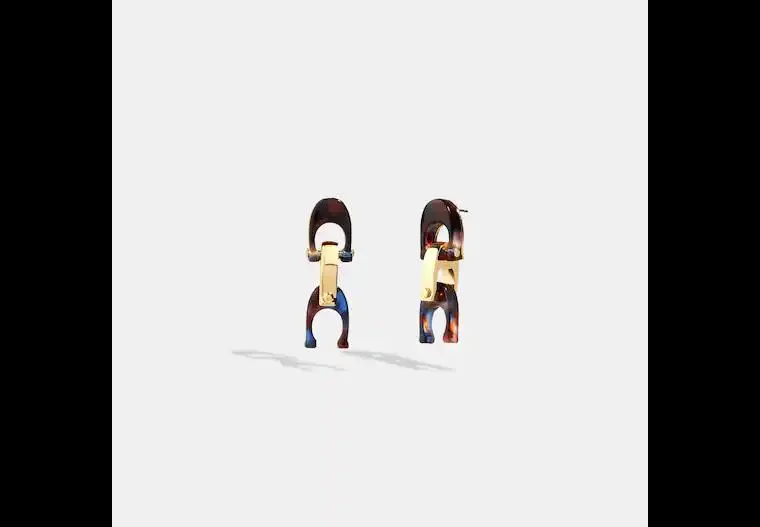 Chunky Signature Link Drop Earrings