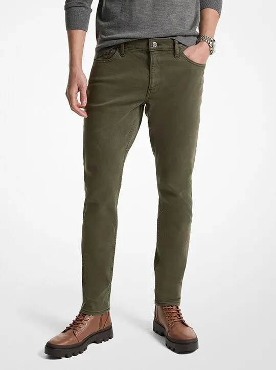Slim-Fit Stretch Cotton Jeans