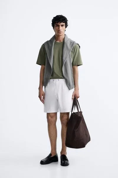 LINEN - COTTON BERMUDA SHORTS
