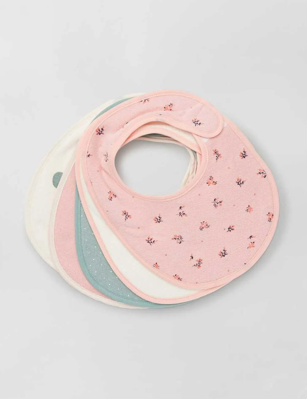 Pack of 5 towelling bibs
