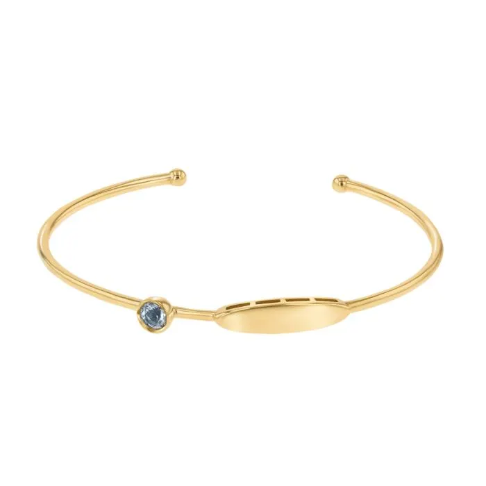 Children's Jewellery Ara Aquamarine March Birthstone Bangle