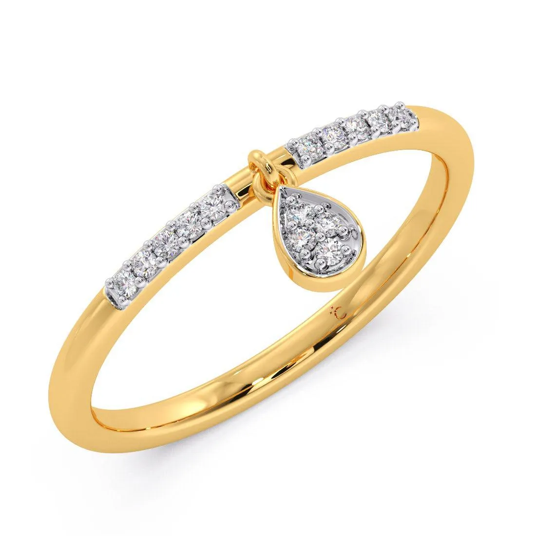 Pear Drop Diamond Ring