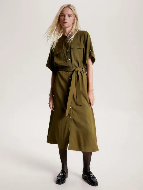 Relaxed Fit Midi Shirt Dress