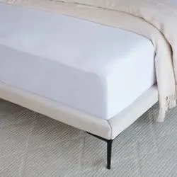 snug cotton jersey fitted sheet 160x200+33cm - white