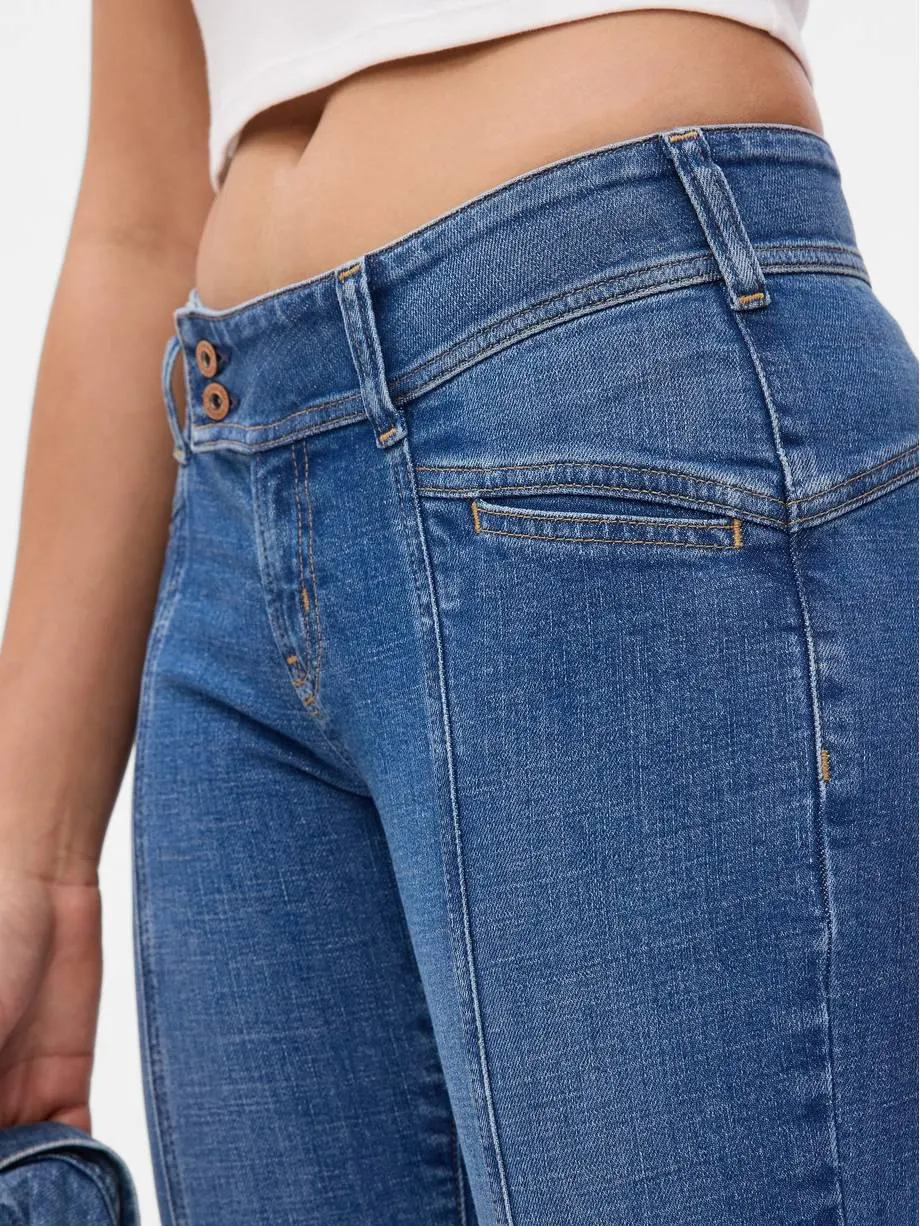 PROJECT GAP Low Rise Y2K Flare Jeans with Washwell