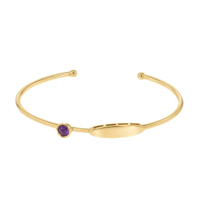 Children's Jewellery Ara Amethyst February Birthstone Bangle