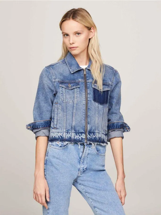 Izzie Zip-Thru Denim Jacket