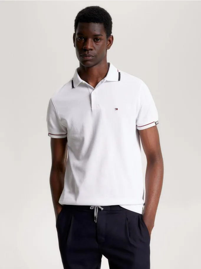 Logo Cuffs Tipped Slim Fit Polo