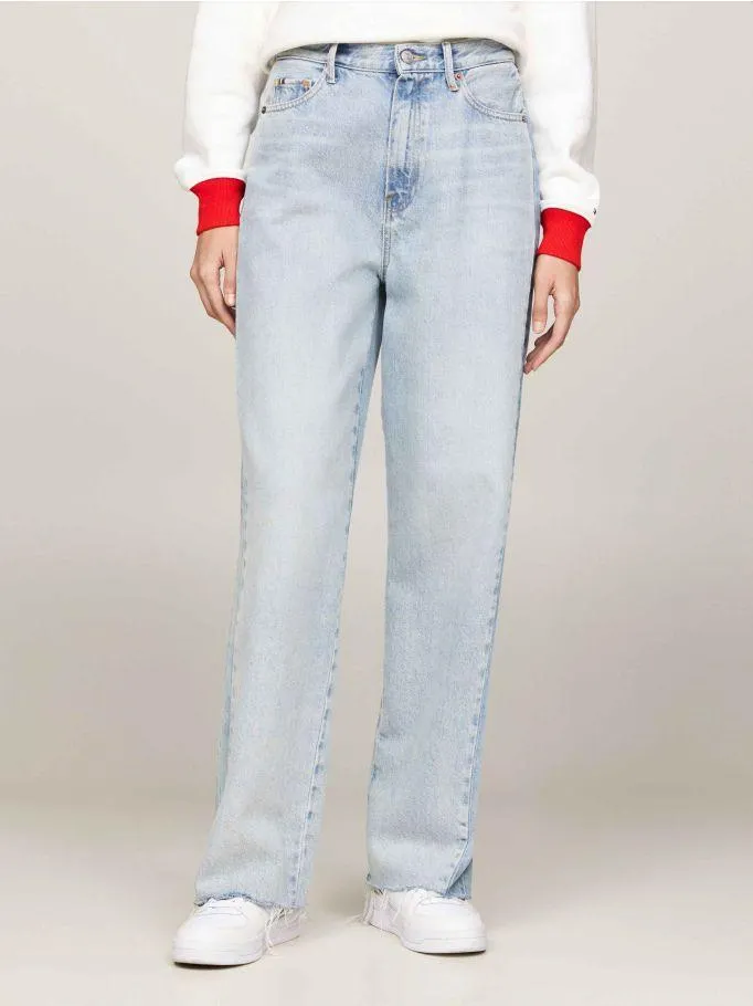 High Rise Relaxed Fit Straight Fit Jeans