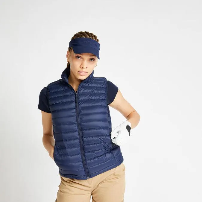 Golf Women's Sleeveless Down Jacket - MW500 Navy Blue