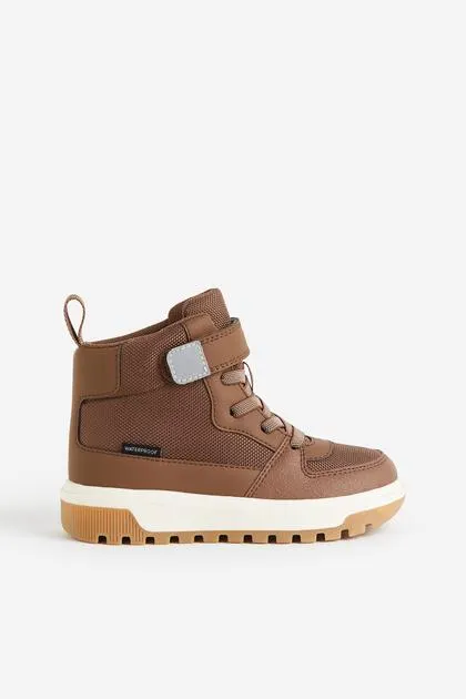 Waterproof hi-top trainers