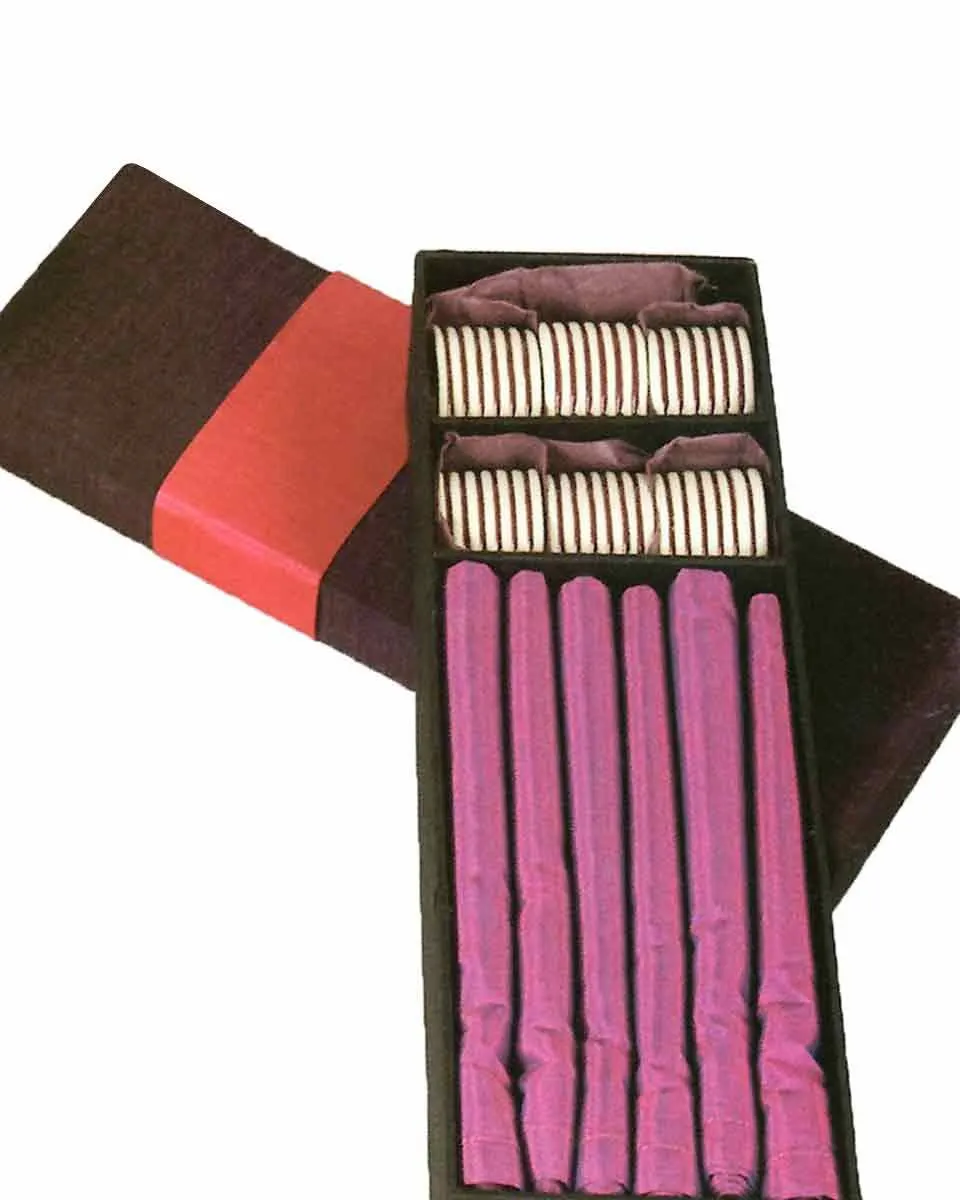 Σετ 6 Μεταξωτες Πετσετες Φαγητου με 6 Κεραμεικα Δαχτυλιδια Aesthetics