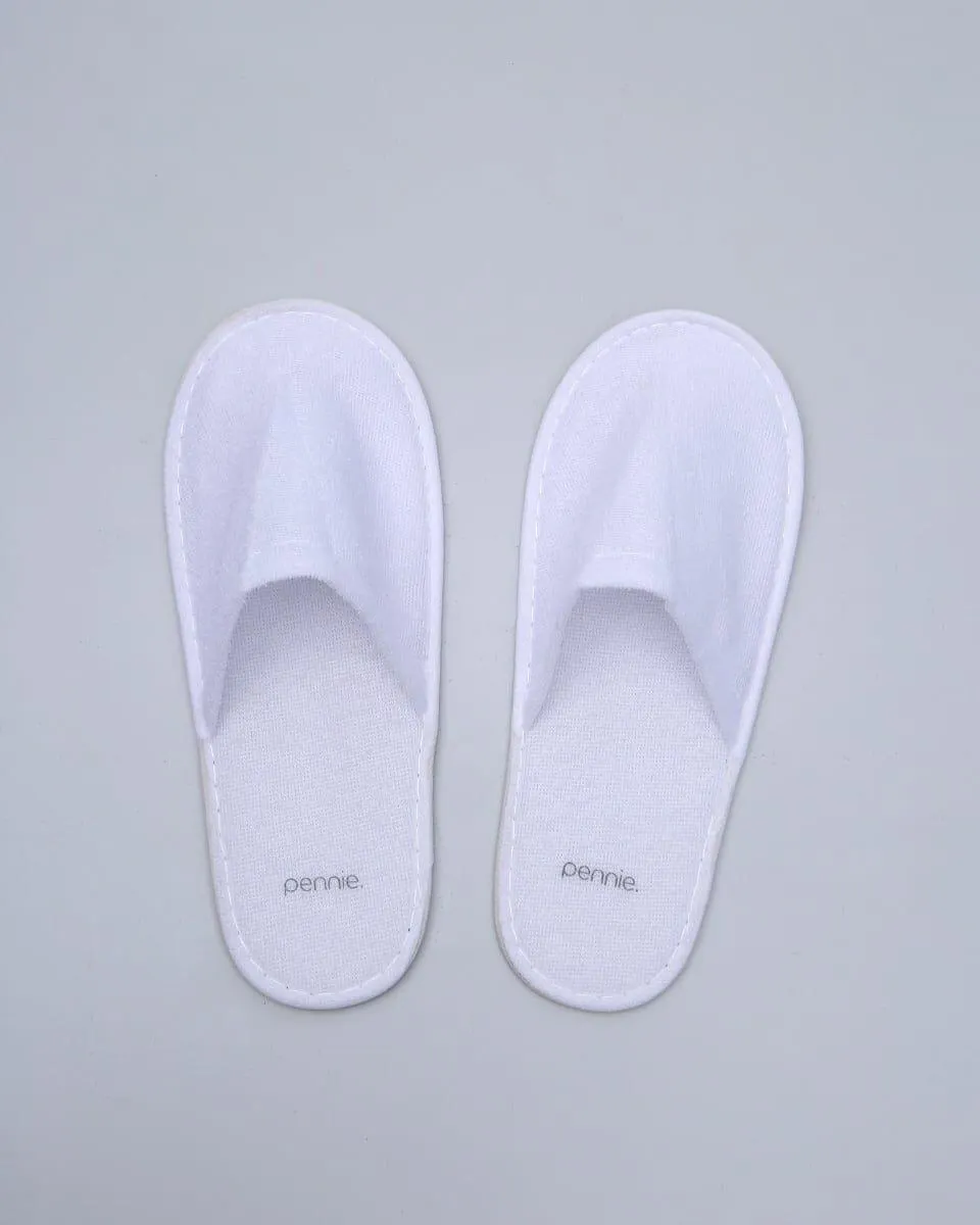 Πετσετε Λευκες Κλειστες Λεπτες Παντοφλες Slipper