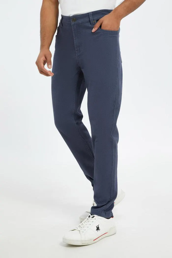 Men Blue 5-Pocket Slim Fit Jeans