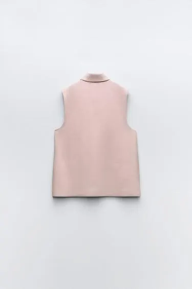 FAUX SUEDE WAISTCOAT
