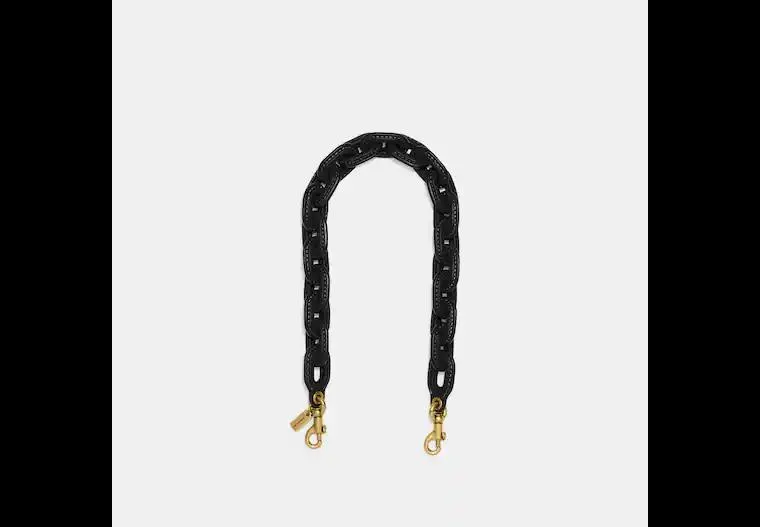 Leather Covered Short Chain Strap
