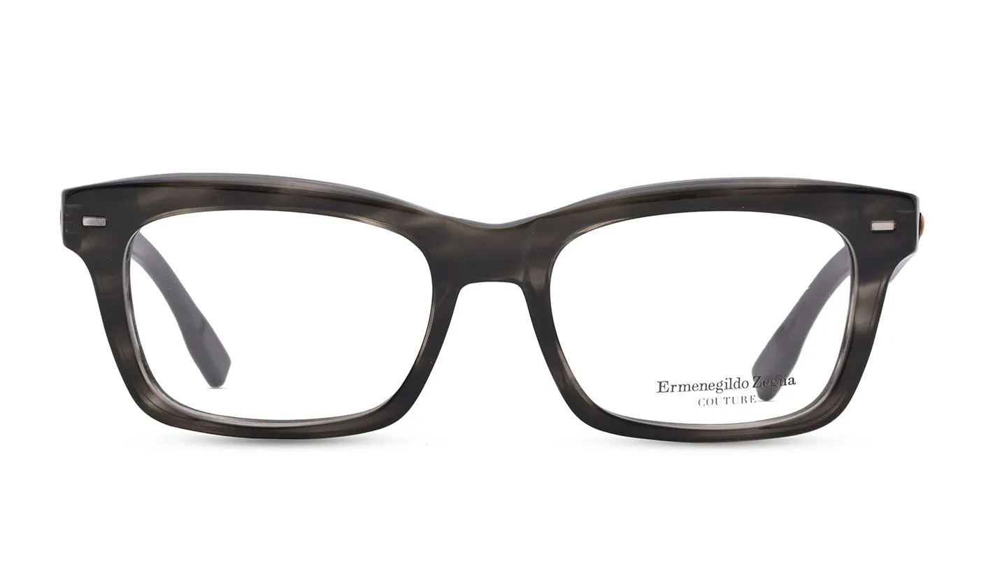 Men Geometric Shiny Black Eyeglass