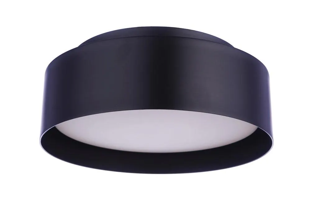 Duplo Two Light Flush Mount - Black