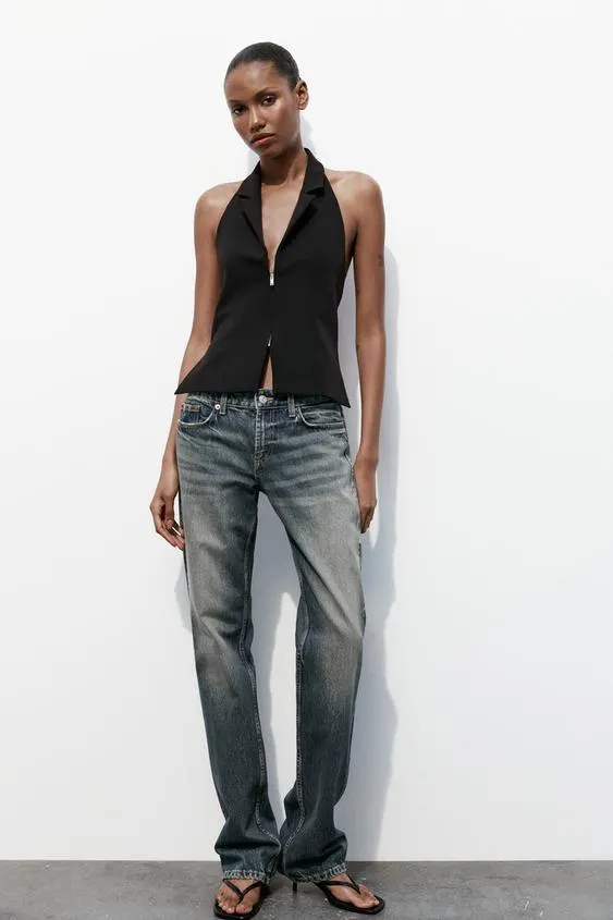 OPEN-BACK HALTER TOP