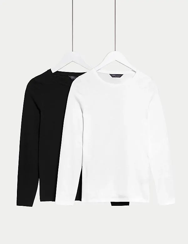 2pk Cotton Rich Tops