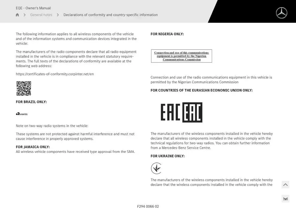 EQE SUV from 14 January to 30 April 2025 - Offers page 110