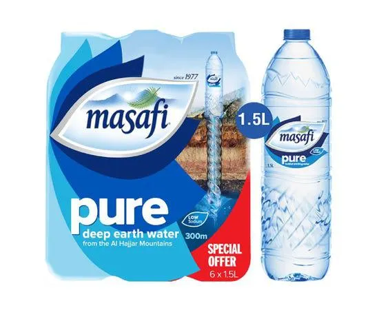 Masafi Natural Mineral Water - 6 x 1.5 L
