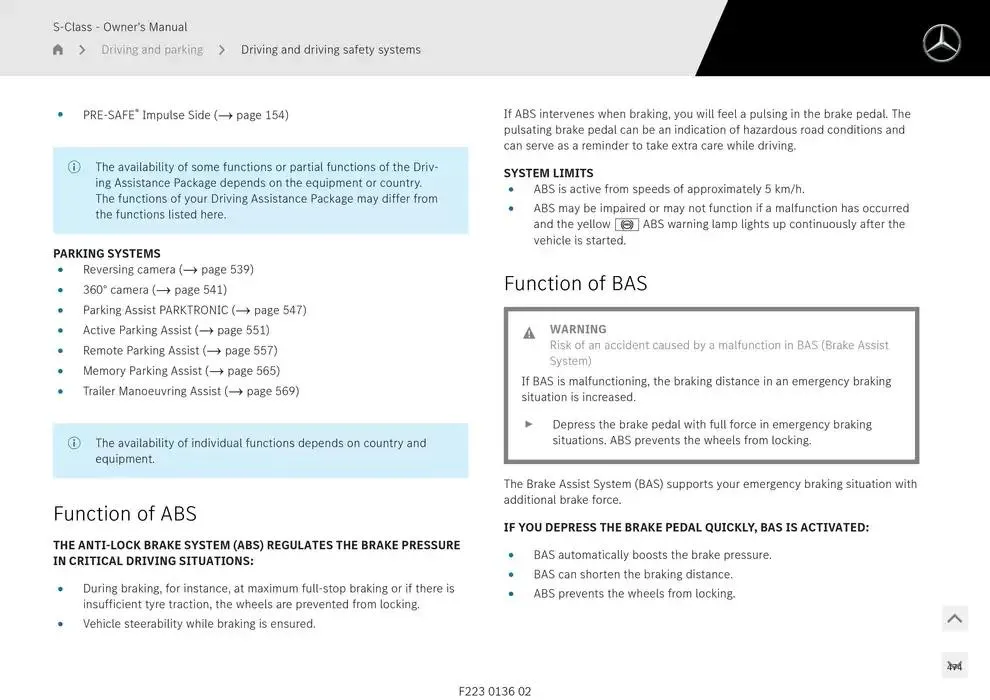 S-Class Saloon Long from 14 January to 30 April 2025 - Offers page 361