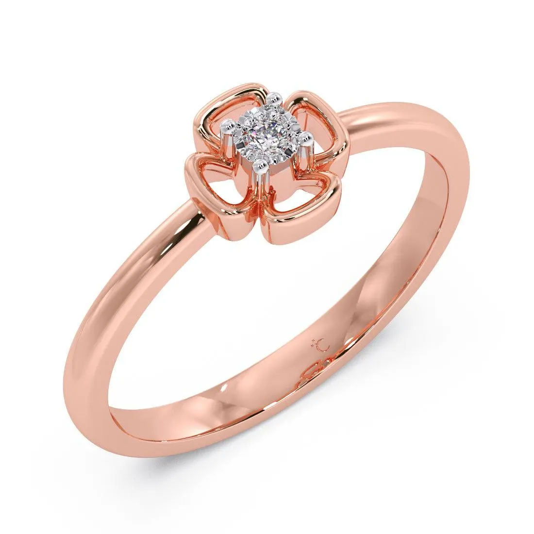 Mini Orchid Miracle Plate Diamond Ring