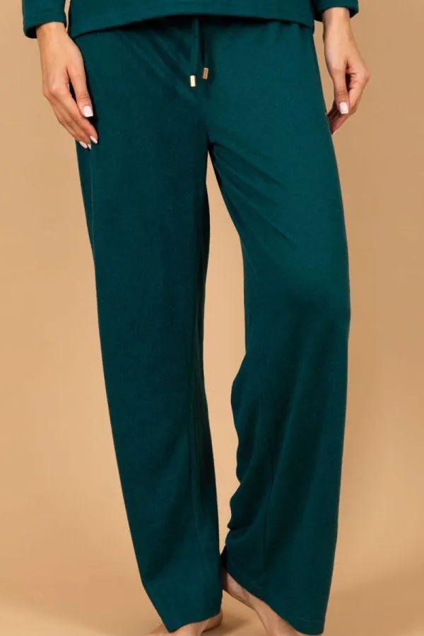 Ladies Dark Green Polo Lounge Pant