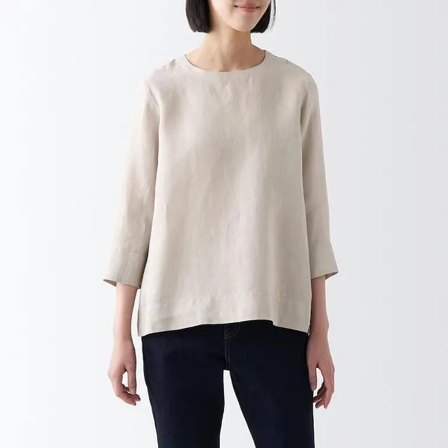 Linen 3/4 Sleeve Blouse