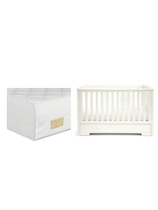 Oxford 2 Piece Cotbed & Essential Fibre Mattress Set