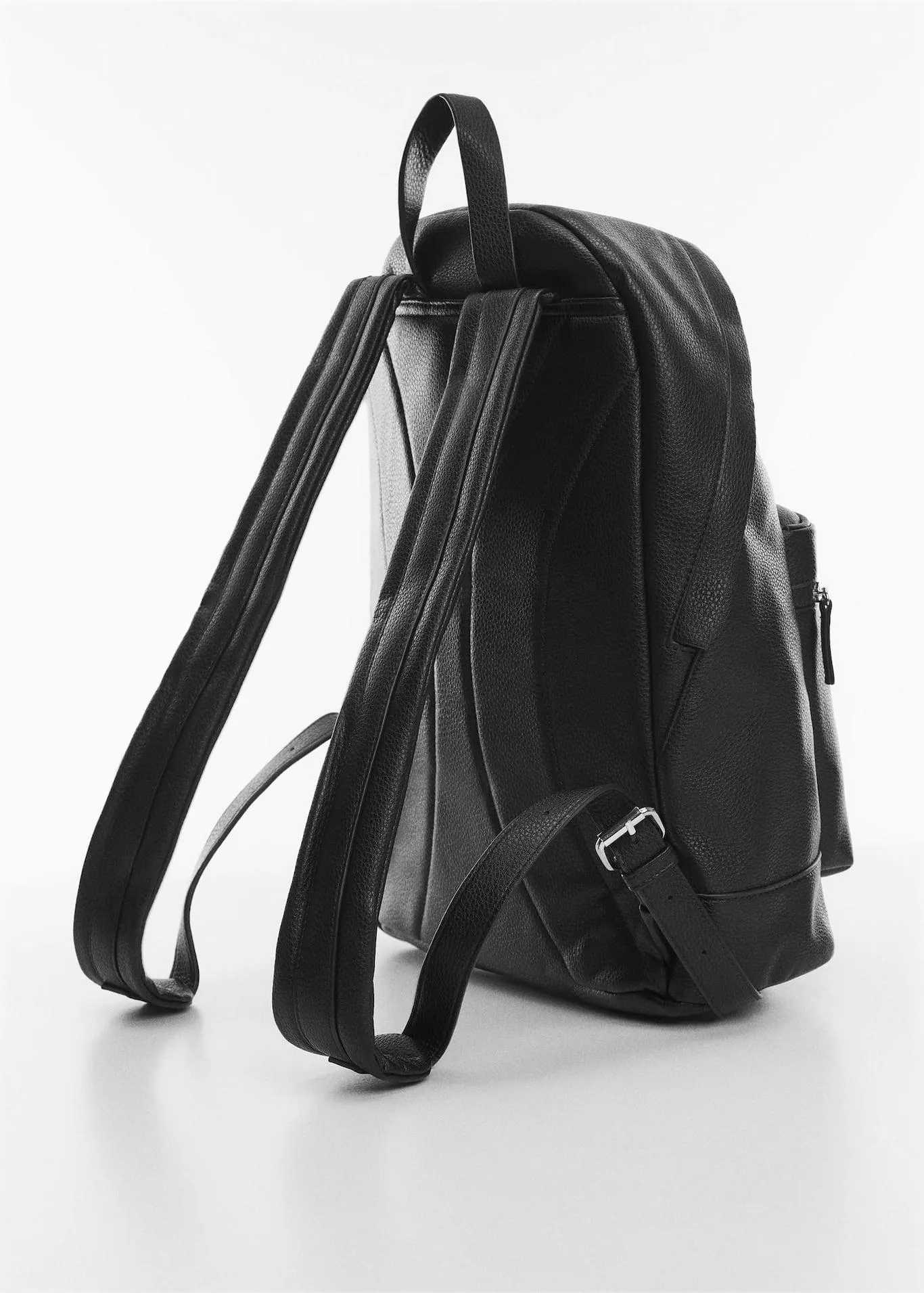 Leather effect backpack