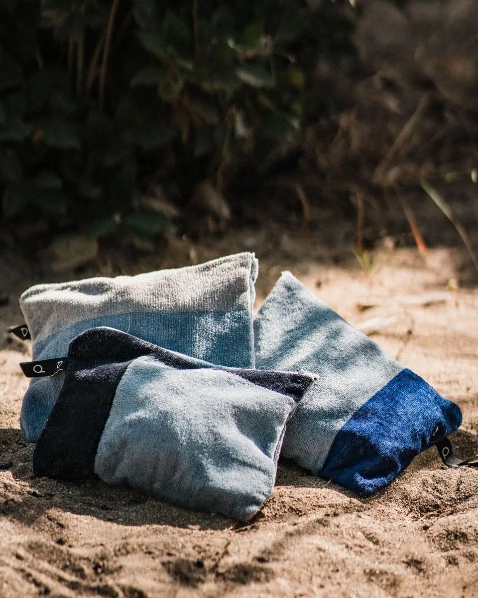 Βαμβακερο Βελουτε Ανθρακι Νεσεσερ με Φασα Nerea 18x24cm