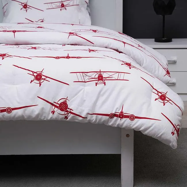 aviator 2pcs comforter set red 135x220cm