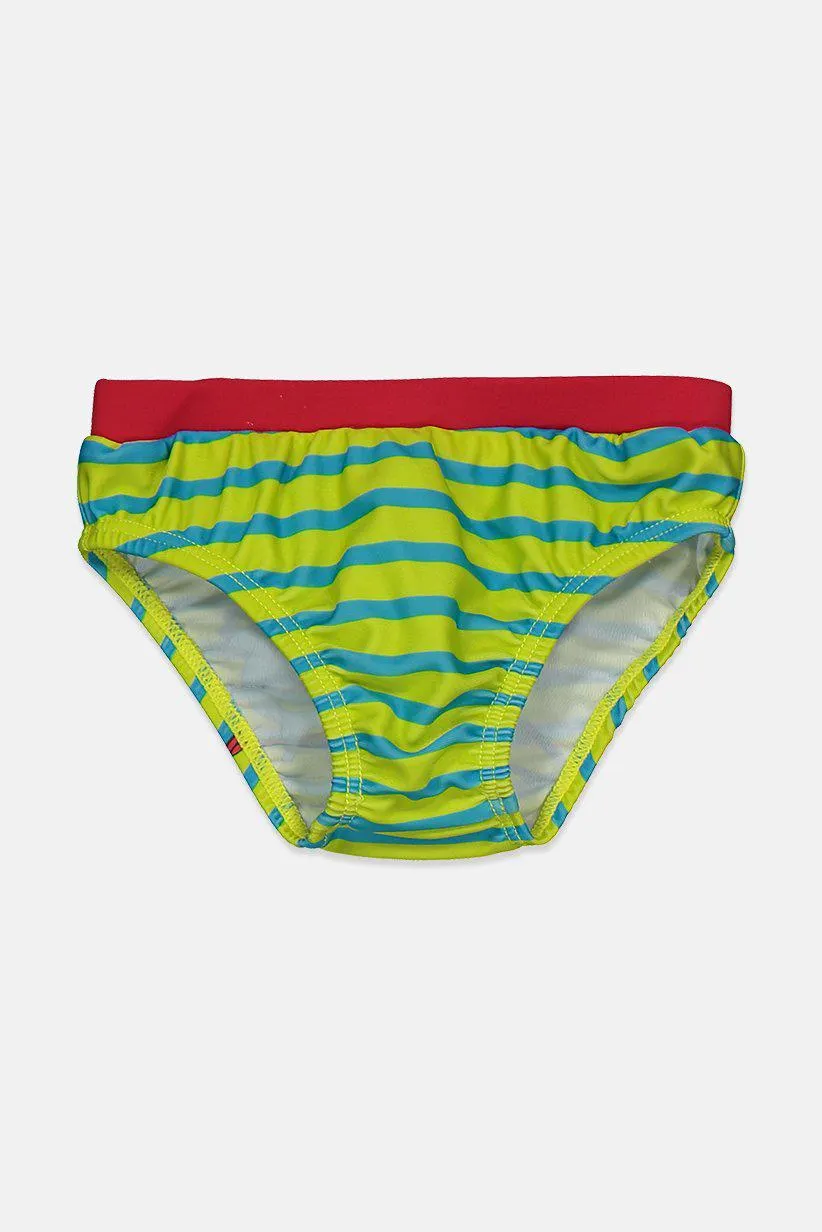 Toddler Girls Printed Bikini Bottom, Green and Red